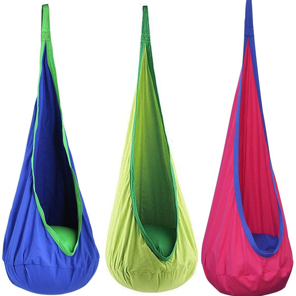 Kids Outdoor Trampoline - New Children's Hanging Chair Portable Parachute