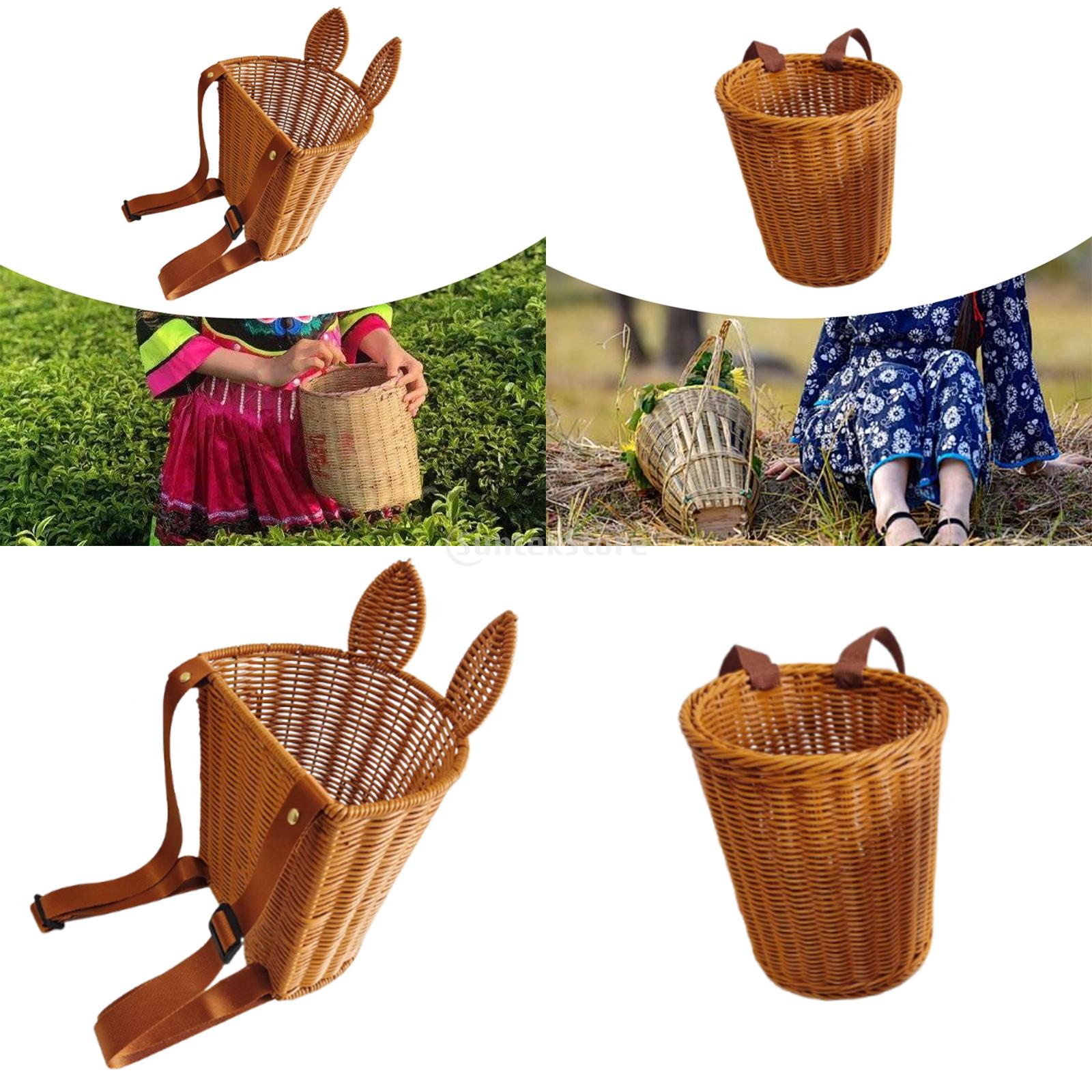 Kids Outdoor Backpack - Rustic Basket Backpack Farm Camping Fishing