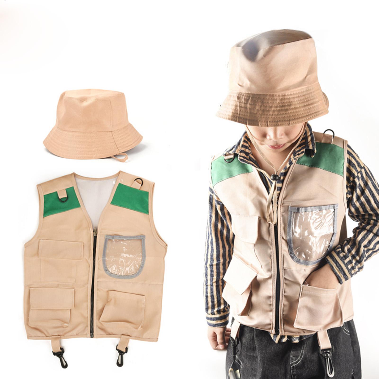 Kids Outdoor Explorer Kit - Kids Explorer hat and vest Costume