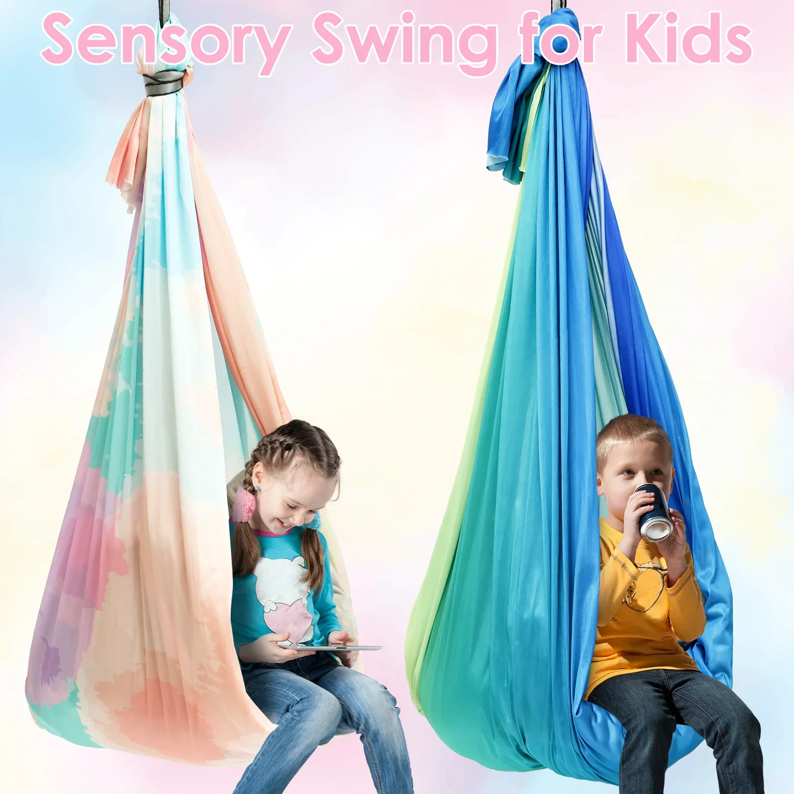 Kids Outdoor Trampoline - Sensory Swing Comfortable Kids Sensory Hammock