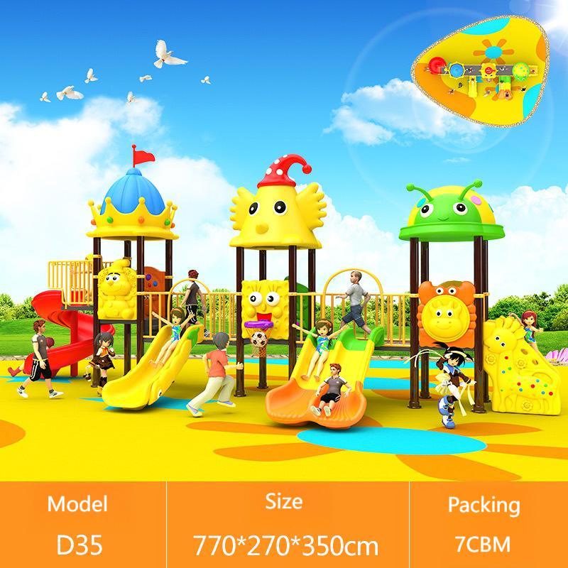 Kids Outdoor Swing Set With Slide - Small Cheap Playground Equipment Swing Sets