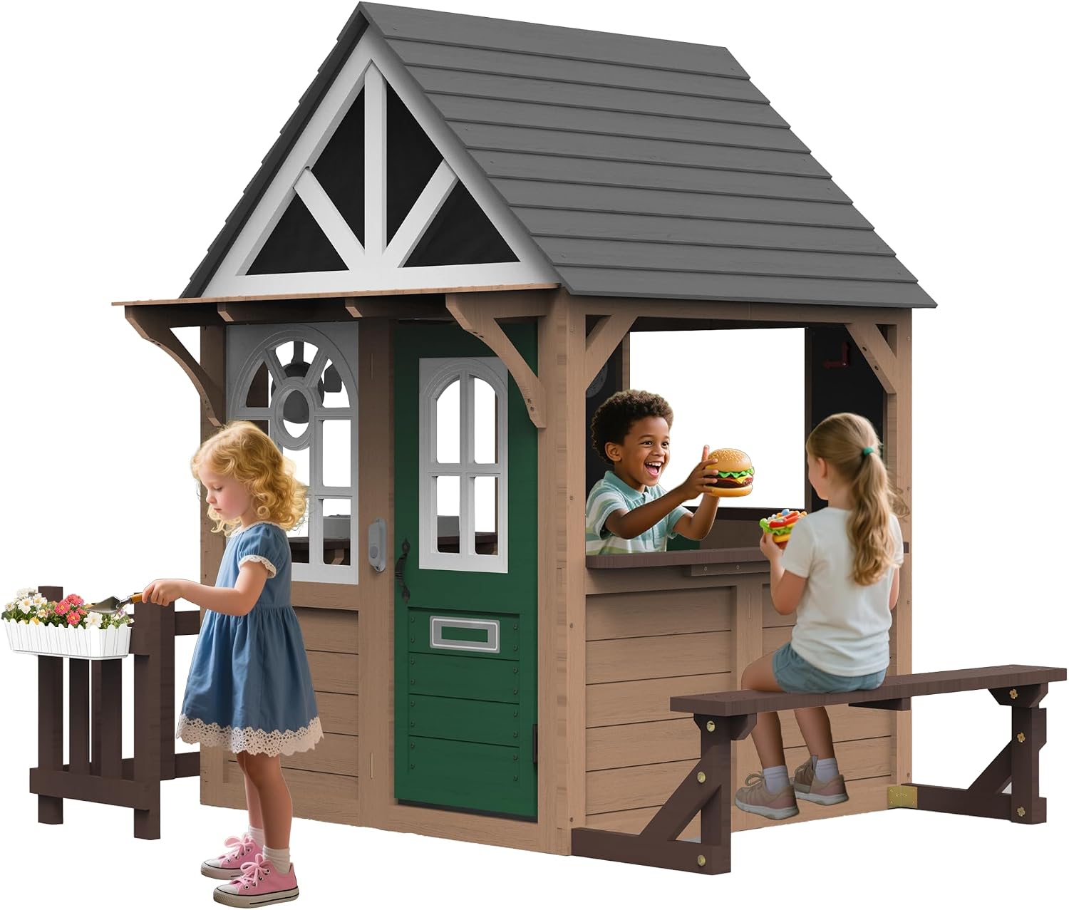Seizeen Outdoor Play House for - огляд і ціна Kids Outdoor Wooden Playhouse