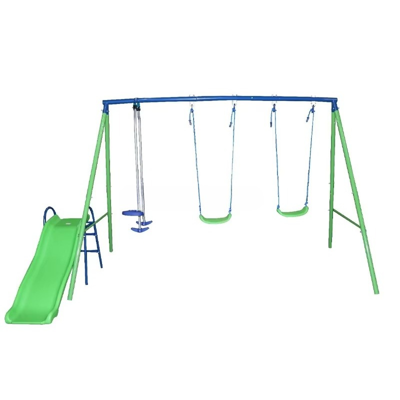 Swing and Slide Set Outdoor Ki - огляд і ціна Kids Outdoor Swing Set With Slide