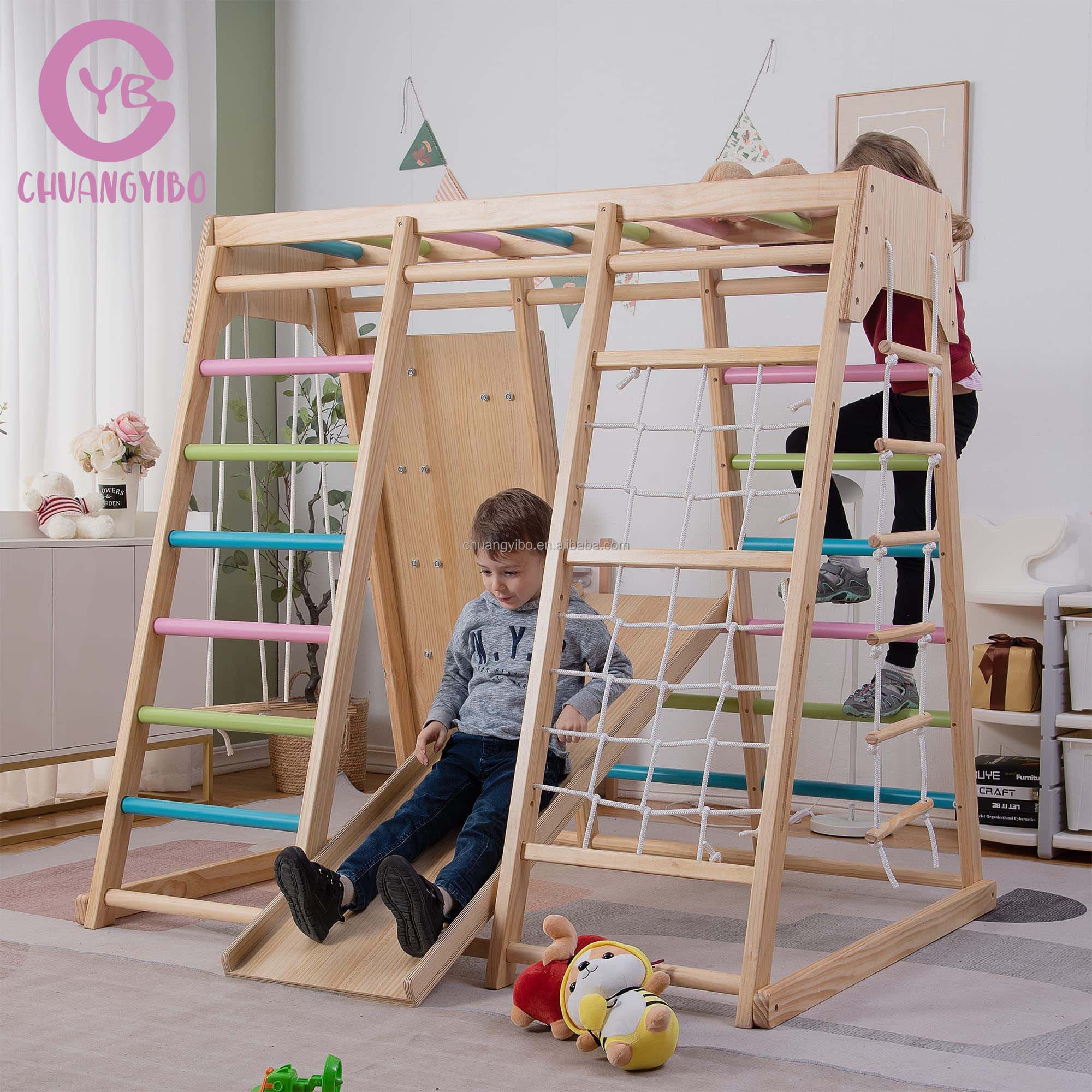Climbing Walls Amusement Park  - огляд і ціна Kids Outdoor Swing Set With Slide