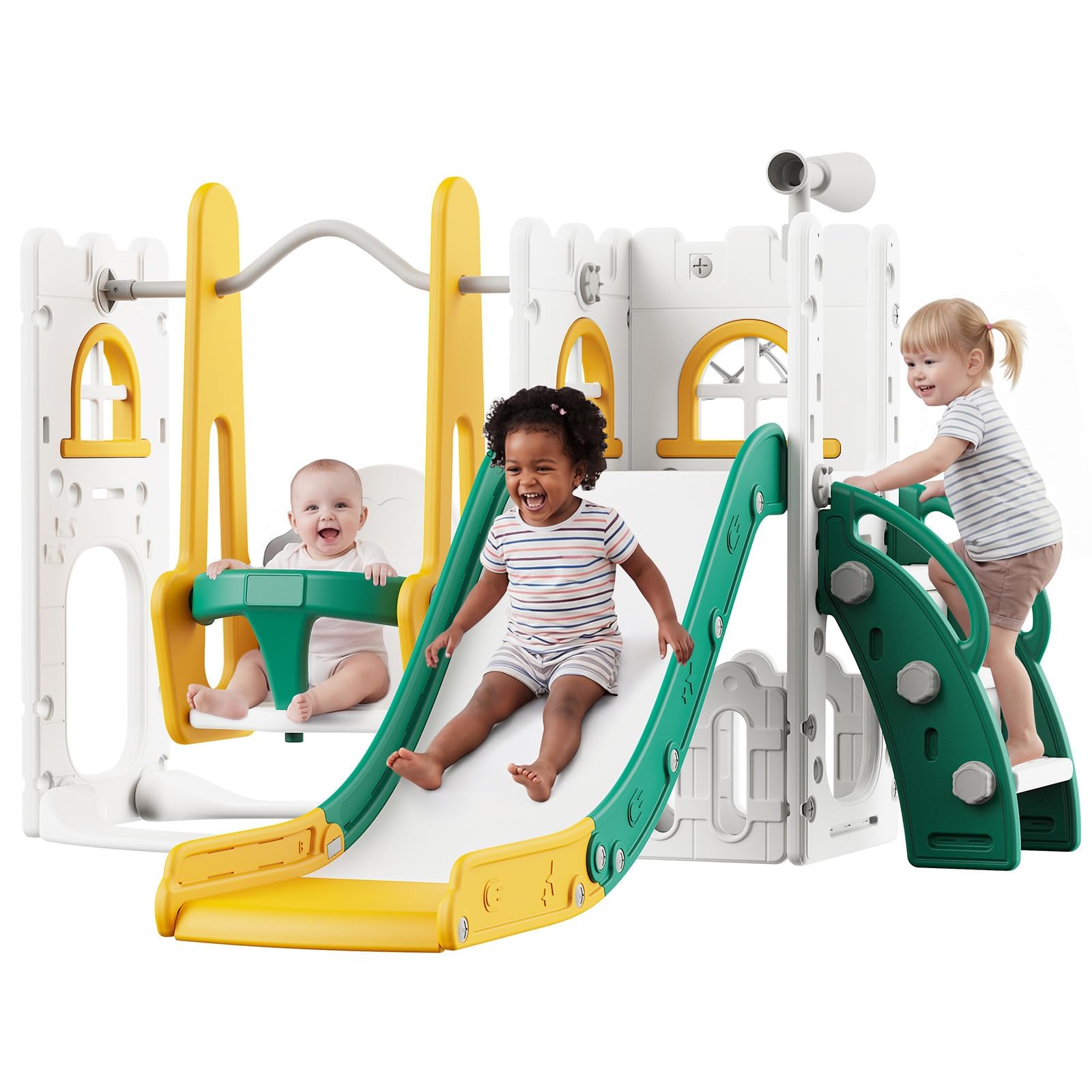 7 in 1 Toddler Slide And Swing - огляд і ціна Kids Outdoor Swing Set With Slide