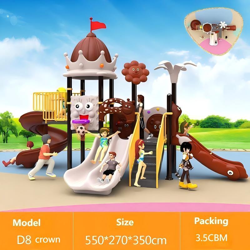 1-3 Years Steel & Plastic Swin - огляд і ціна Kids Outdoor Swing Set With Slide