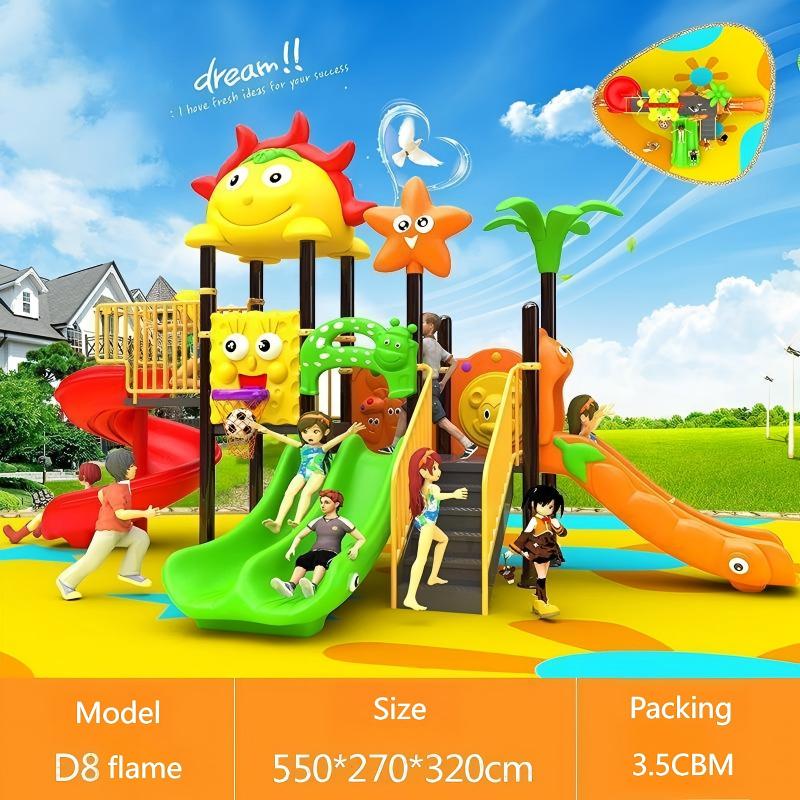 1-3 Years Steel & Plastic Swin - огляд і ціна Kids Outdoor Swing Set With Slide