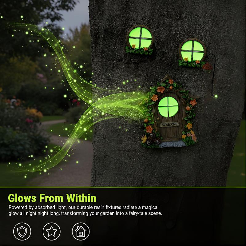 Fairy Door Windows for Trees   - огляд і ціна Kids Outdoor Fairy Garden