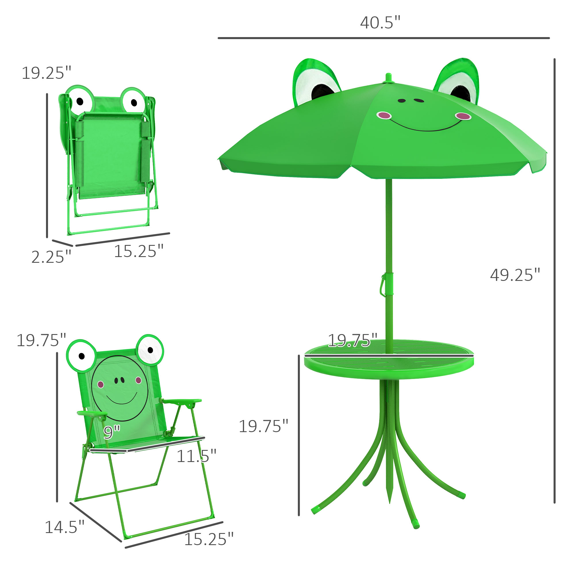 Kids Table and Chair Set, Outd - огляд і ціна Kids Outdoor Folding Chair