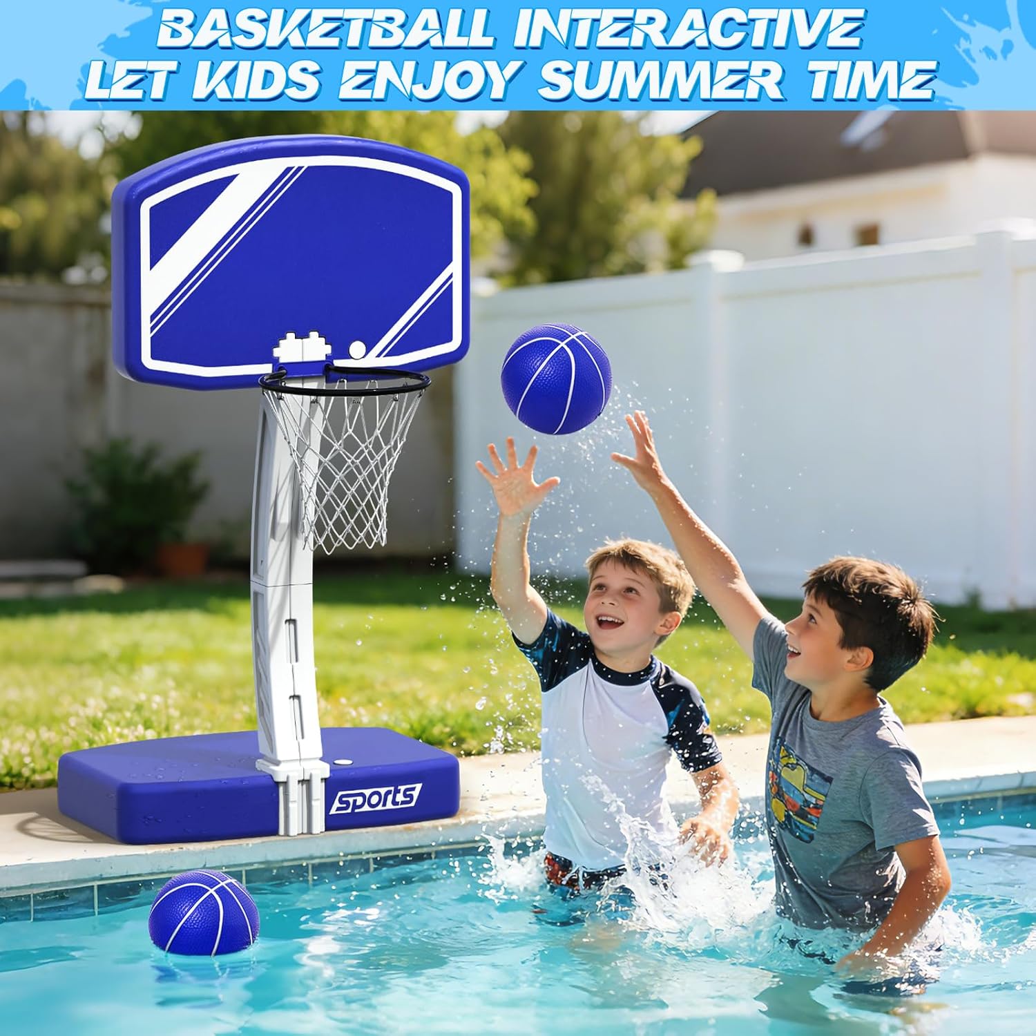 2-in-1 Pool Basketball Hoop an - огляд і ціна Kids Outdoor Volleyball