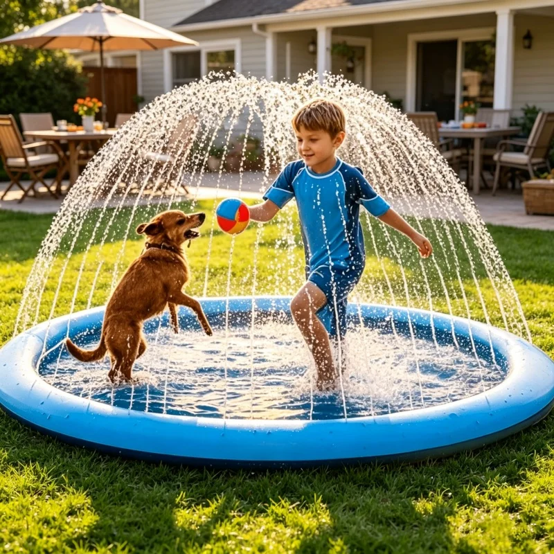 170×180cm Large Water Splash P - огляд і ціна Kids Outdoor Clubhouse