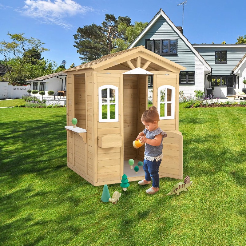 Modern Classic Solid Wood Play - огляд і ціна Kids Outdoor Wooden Playhouse