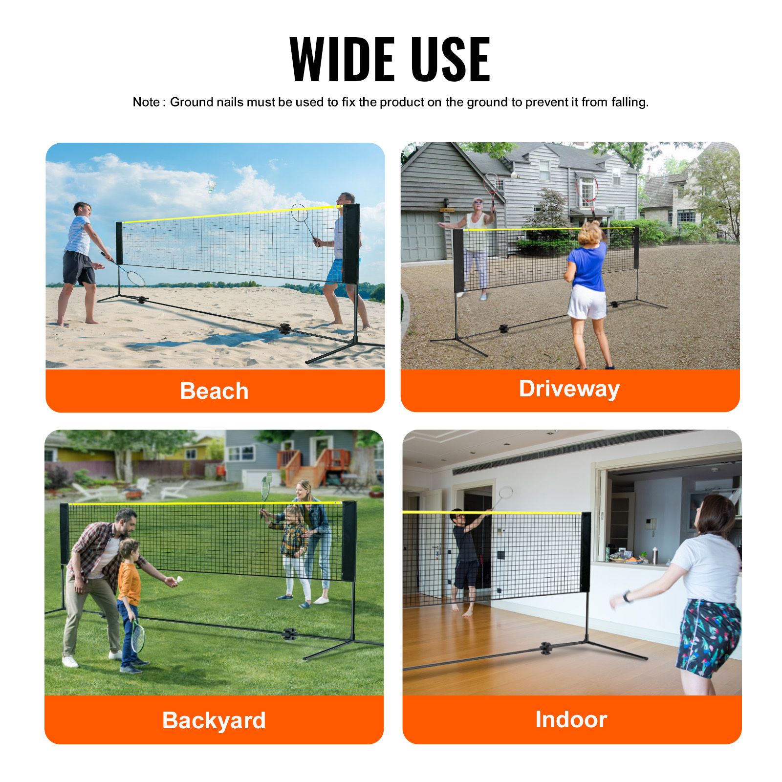 Badminton Net, Height Adjustab - огляд і ціна Kids Outdoor Volleyball