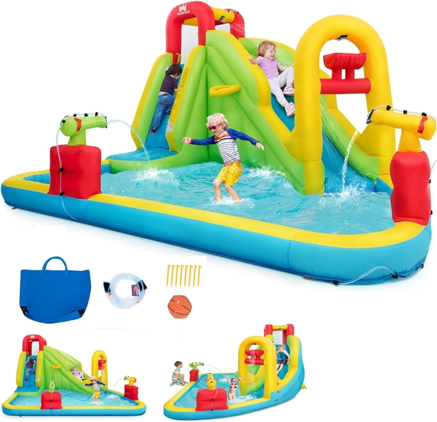 Mega Inflatable Water Park Bou - огляд і ціна Kids Outdoor Climbing