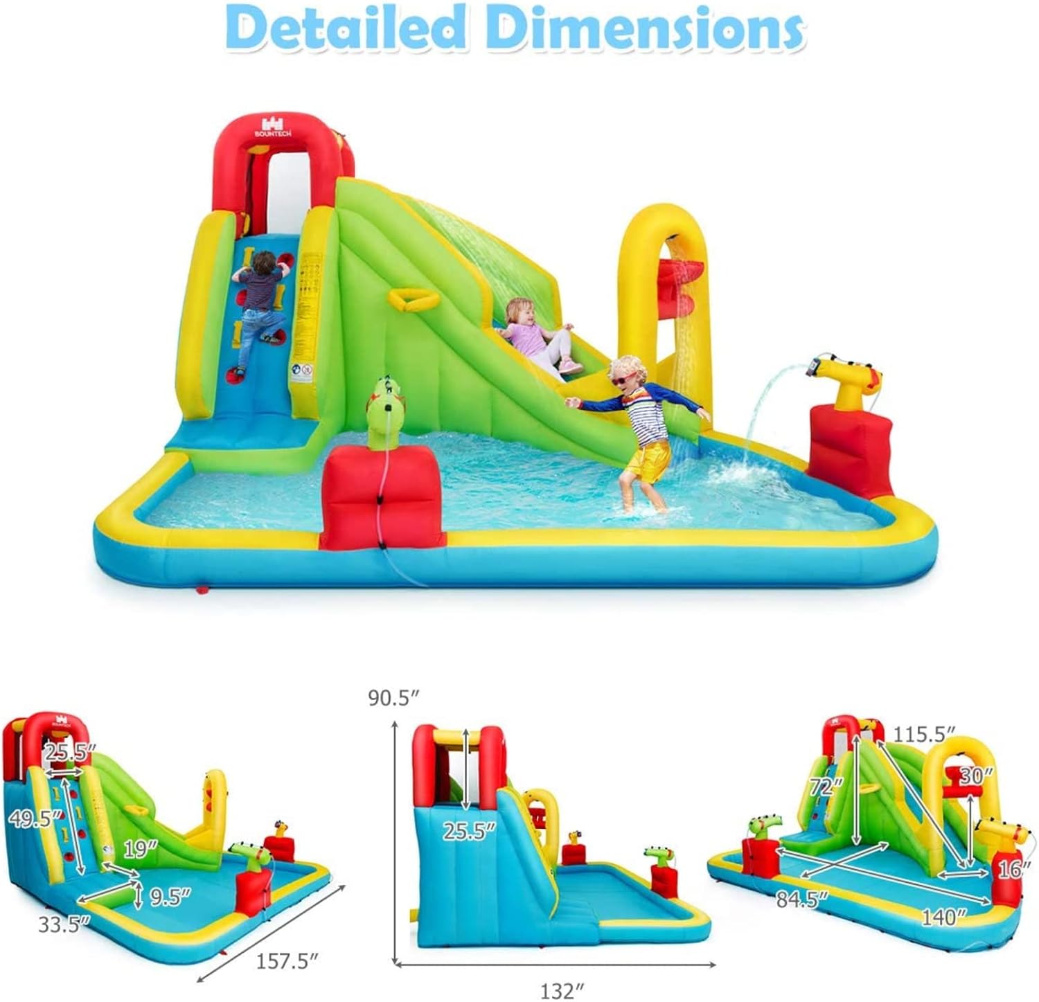Mega Inflatable Water Park Bou - огляд і ціна Kids Outdoor Climbing
