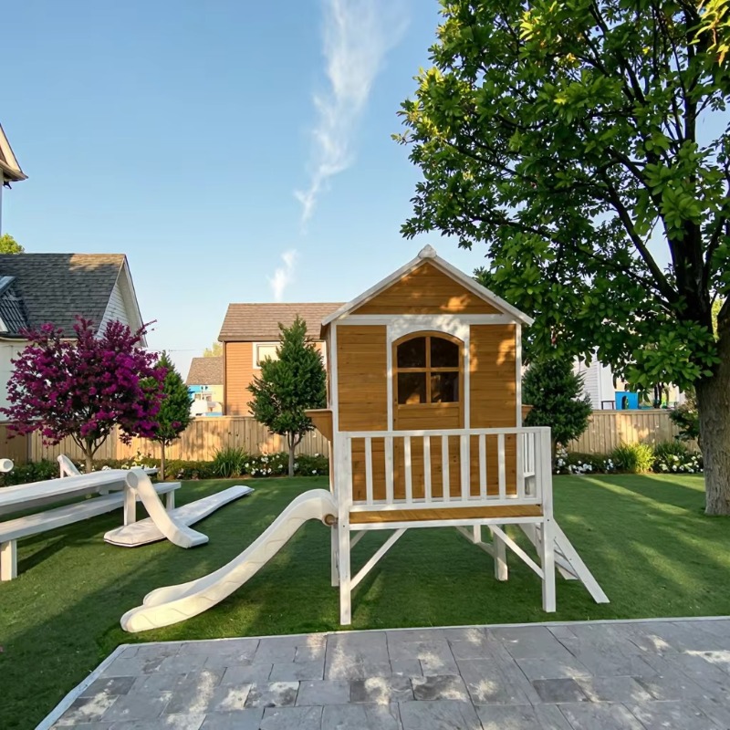 Modern Two-Floor Kids Wooden O - огляд і ціна Kids Outdoor Wooden Playhouse