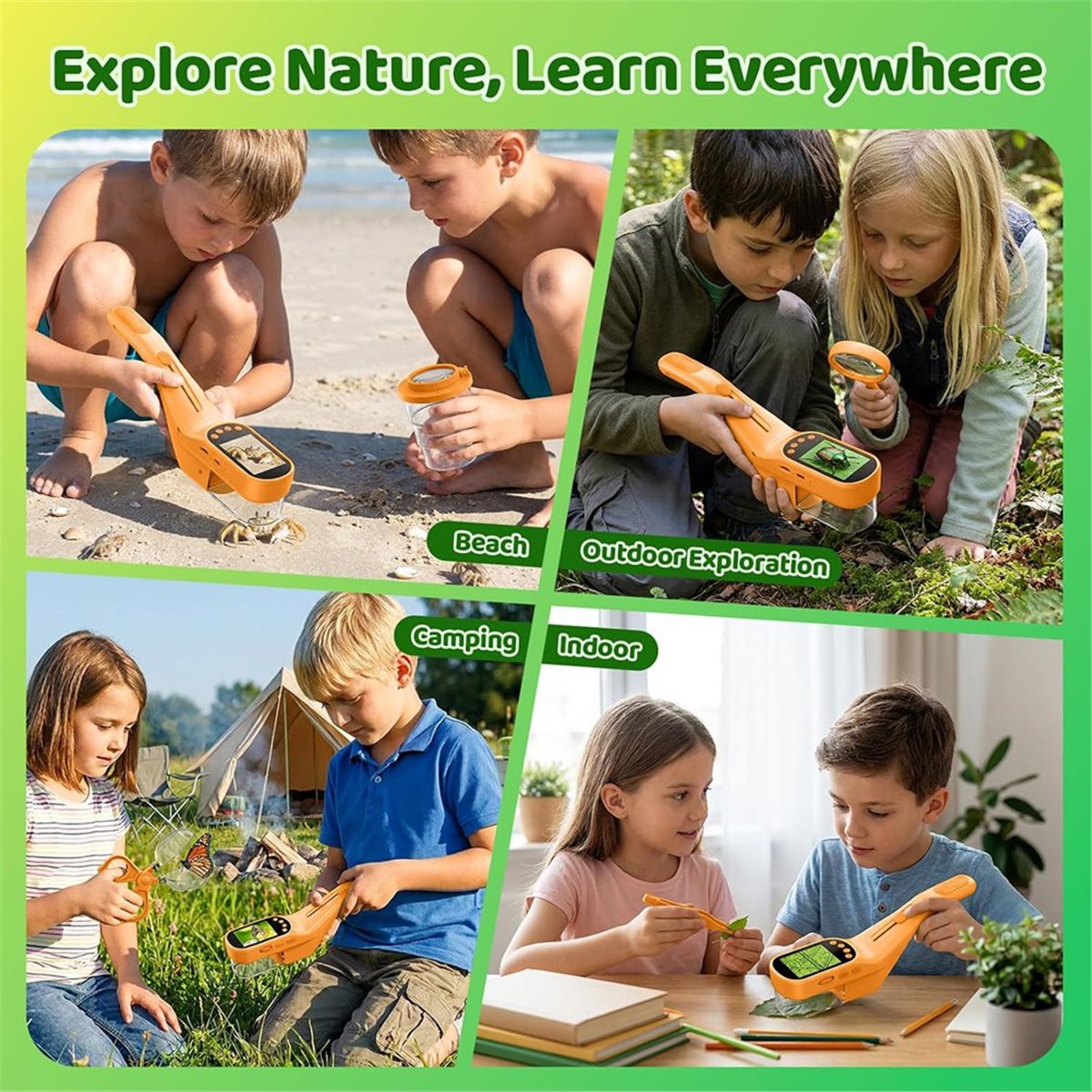 500X Handheld Microscope for K - огляд і ціна Kids Outdoor Explorer Kit