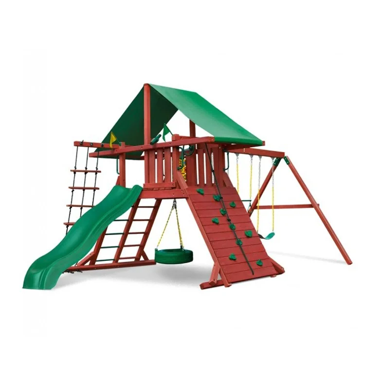2026 Outdoor Wooden Small Play - огляд і ціна Kids Outdoor Swing Set With Slide
