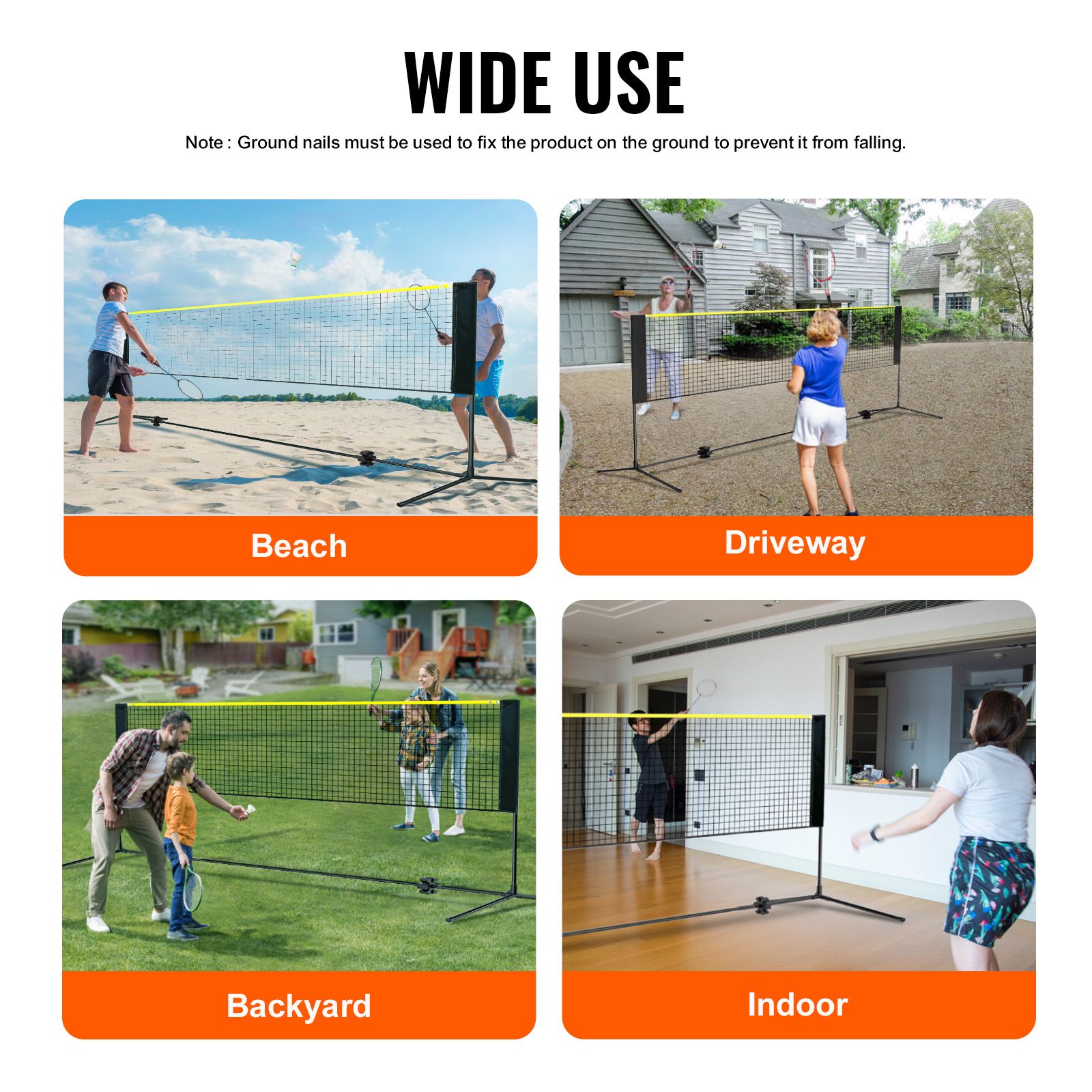 Badminton Net, Height Adjustab - огляд і ціна Kids Outdoor Volleyball