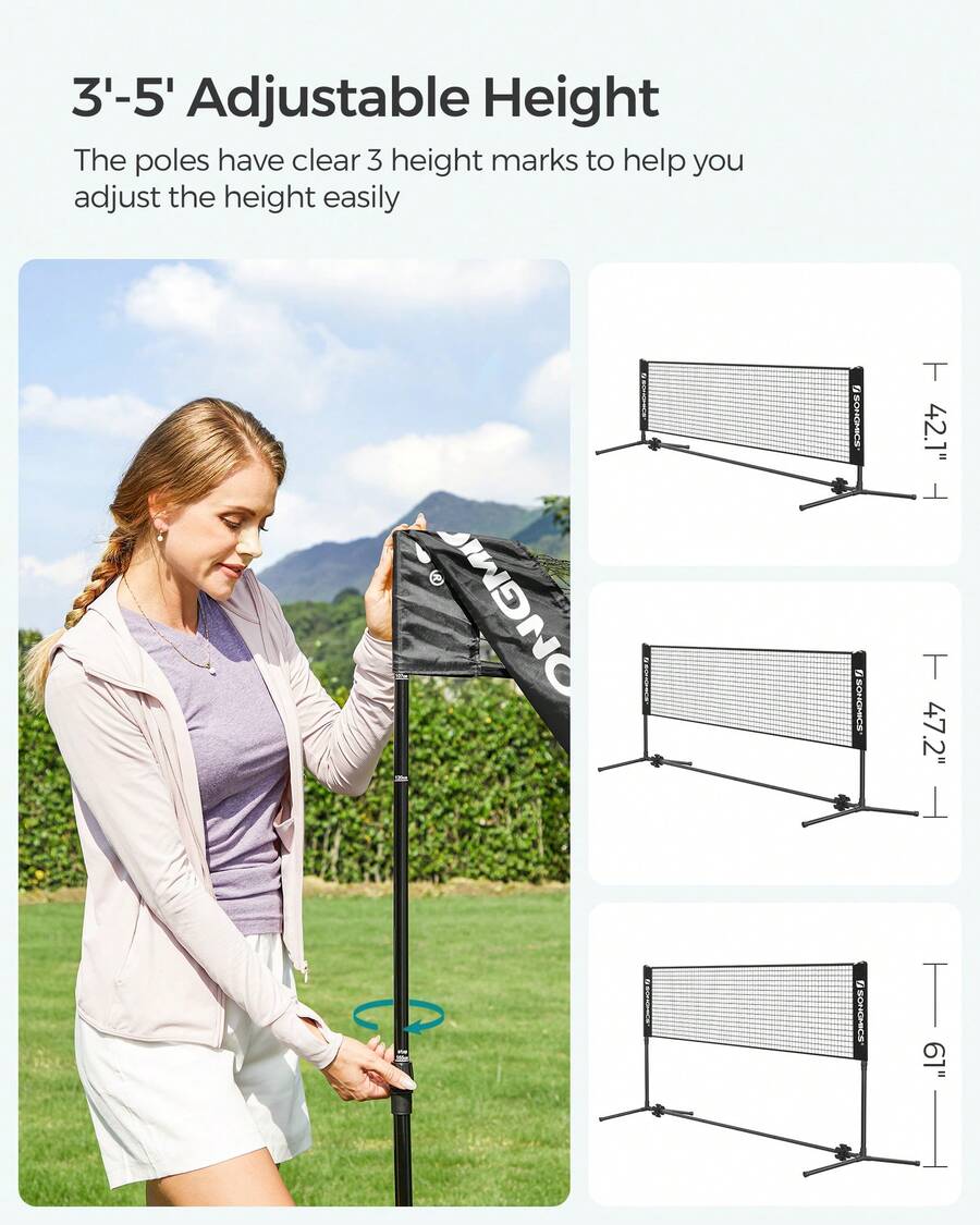 Badminton Net, Height Adjustab - огляд і ціна Kids Outdoor Volleyball
