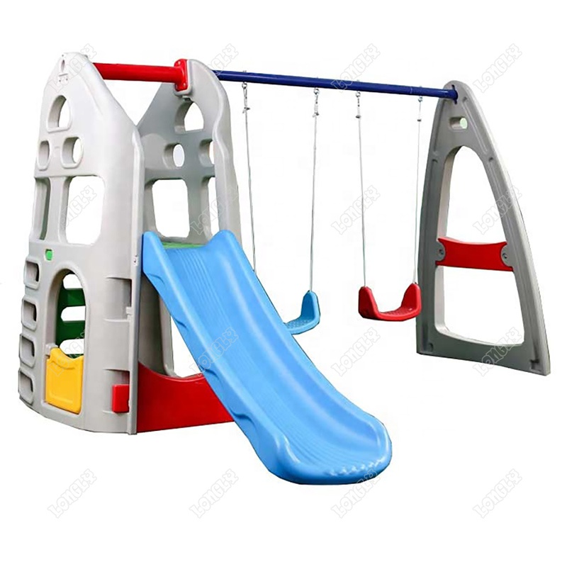Backyard Plastic Slide and Swi - огляд і ціна Kids Outdoor Swing Set With Slide