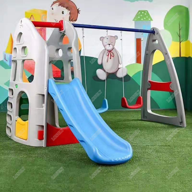 Backyard Plastic Slide and Swi - огляд і ціна Kids Outdoor Swing Set With Slide