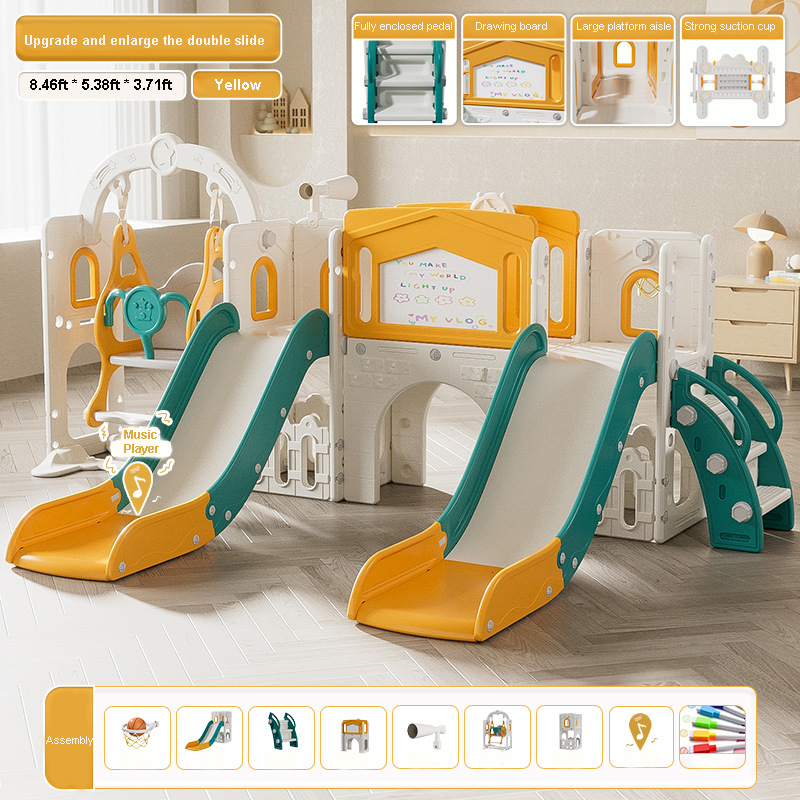 Double Slide Set Toddlers Indo - огляд і ціна Kids Outdoor Swing Set With Slide