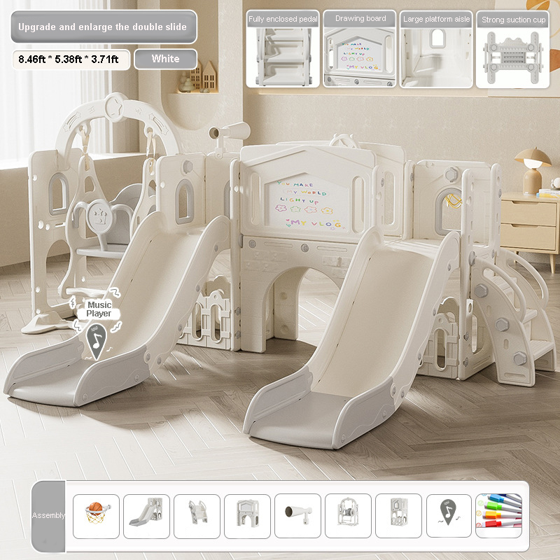 Double Slide Set Toddlers Indo - огляд і ціна Kids Outdoor Swing Set With Slide