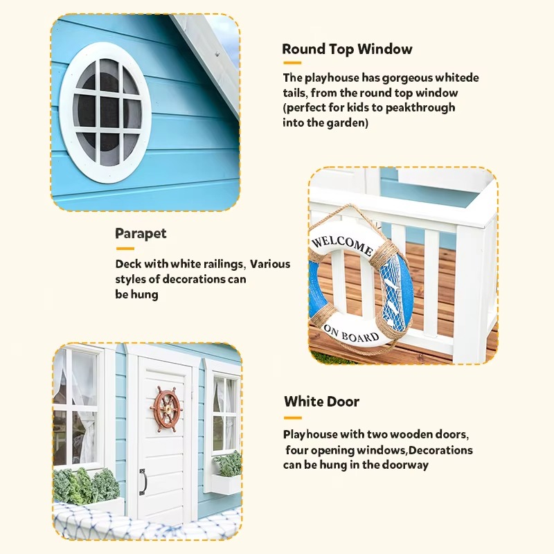 Outdoor Garden Cubby House Chi - огляд і ціна Kids Outdoor Wooden Playhouse